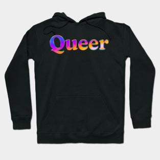 Queer // Retro Typography Design Hoodie